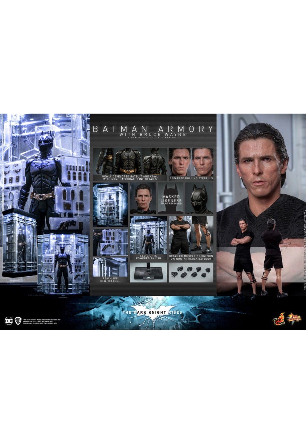 Batman - The Dark Knight Rises Batman Armory With Bruce Wayne 1:6 Movie Masterpiece - Figure | Neutral-Image