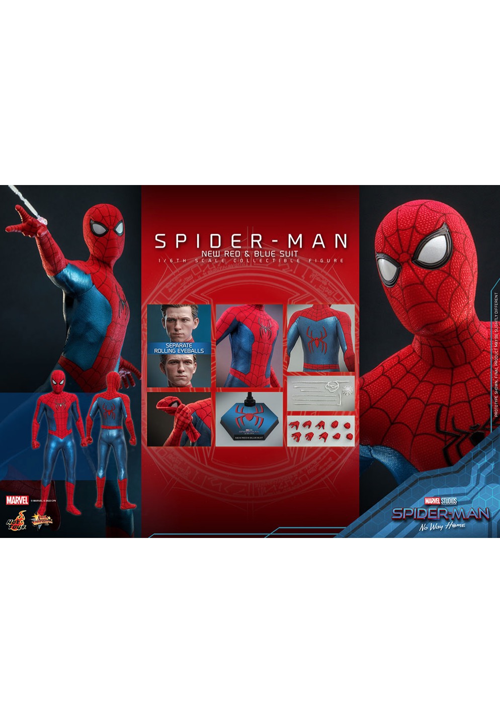 Spider-Man - Spider-Man: No Way Home (New Red and Blue Suit) Movie Masterpiece 1:6 - Action Figure | Neutral-Image