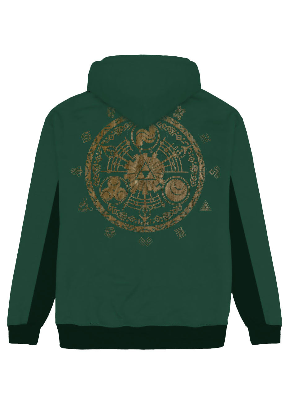 The Legend Of Zelda - Hyrule And Symbols Dark Green - Hoodie | Neutral-Image