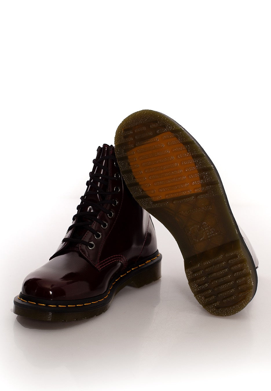 Dr. Martens - Vegan 1460 Cherry Red Oxford Rub Off Red - Shoes