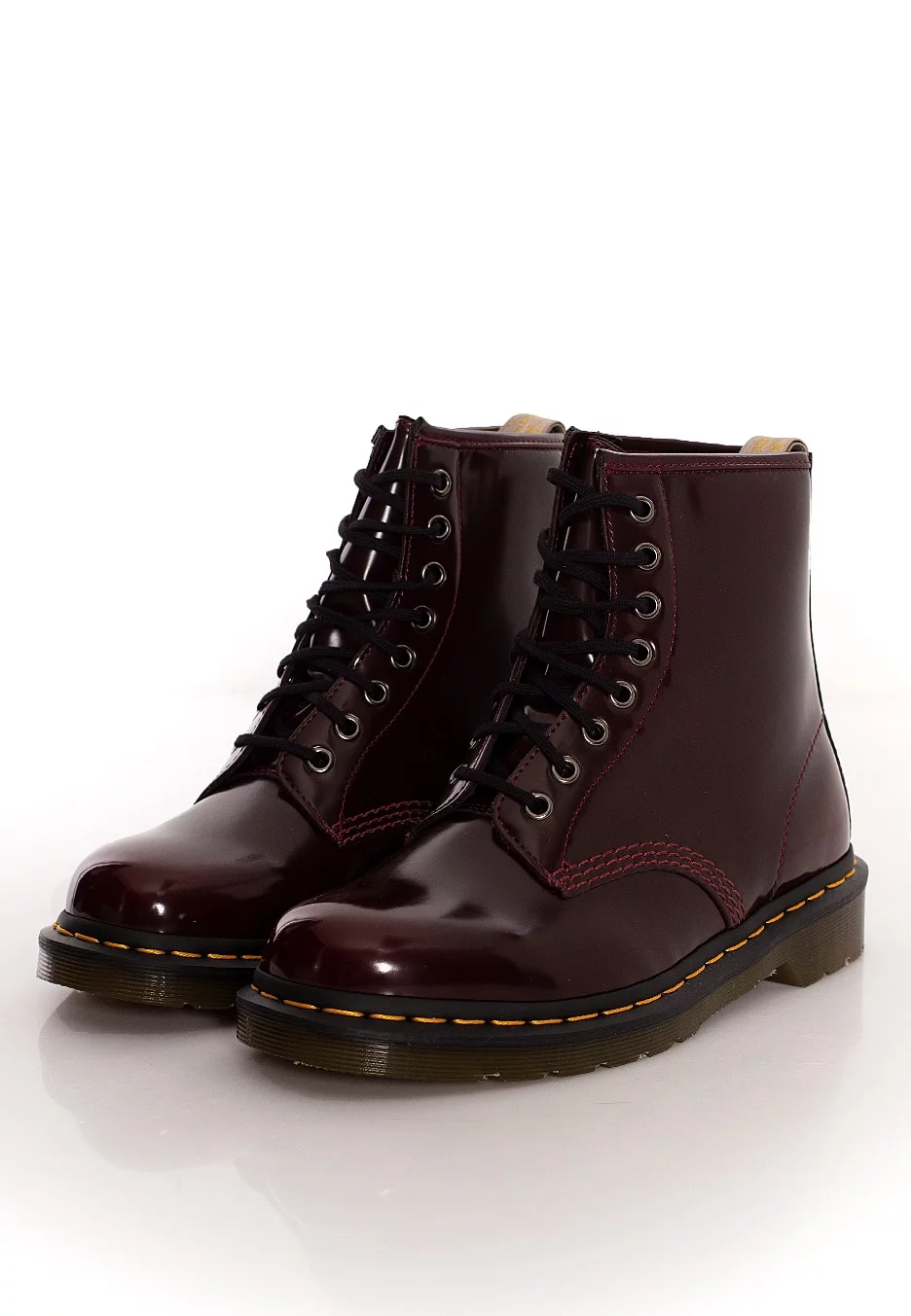 Dr. Martens - Vegan 1460 Cherry Red Oxford Rub Off Red - Shoes