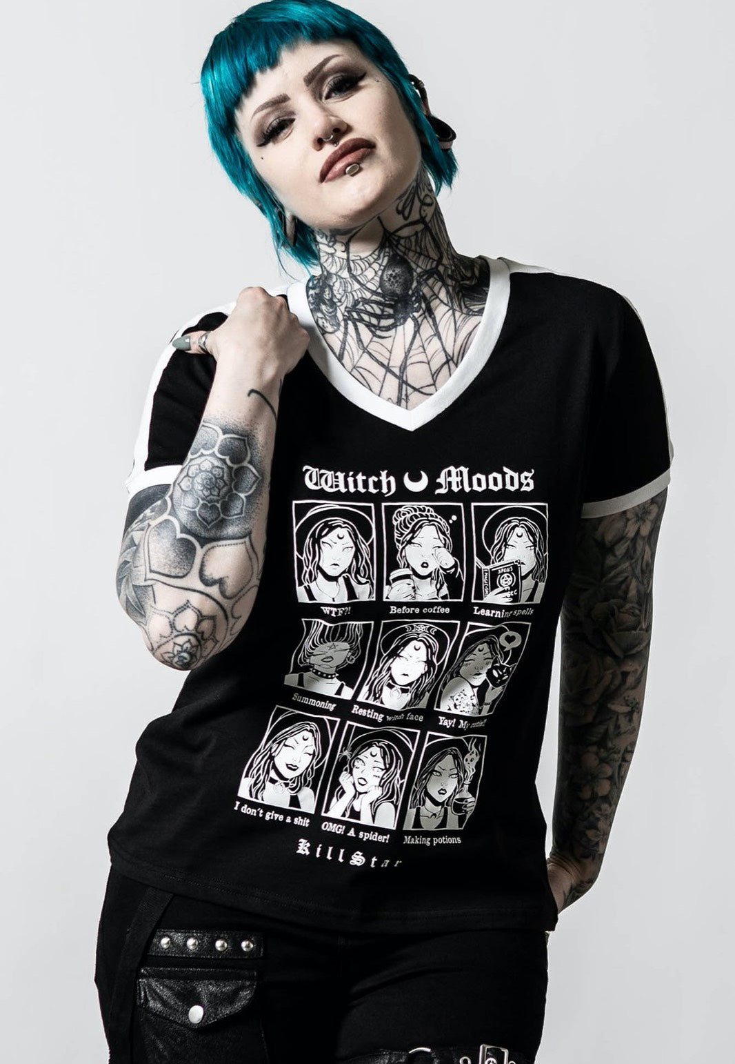 Killstar - Moody V Neck - T-Shirt