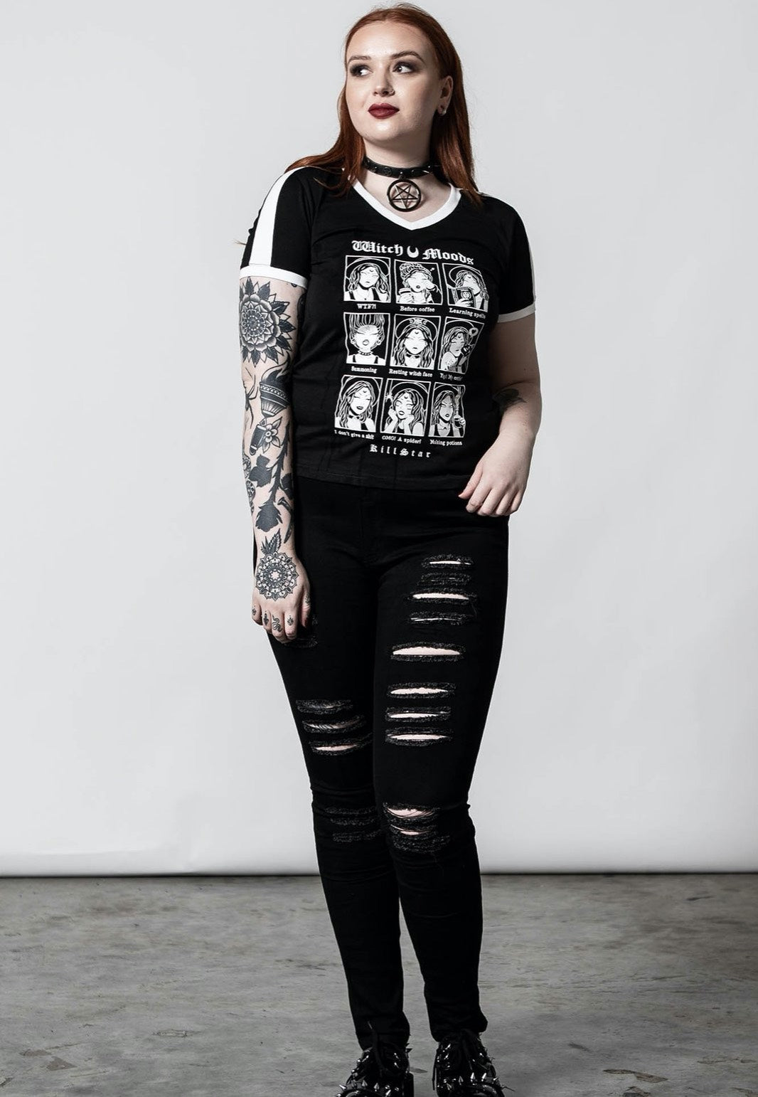 Killstar - Moody V Neck - T-Shirt