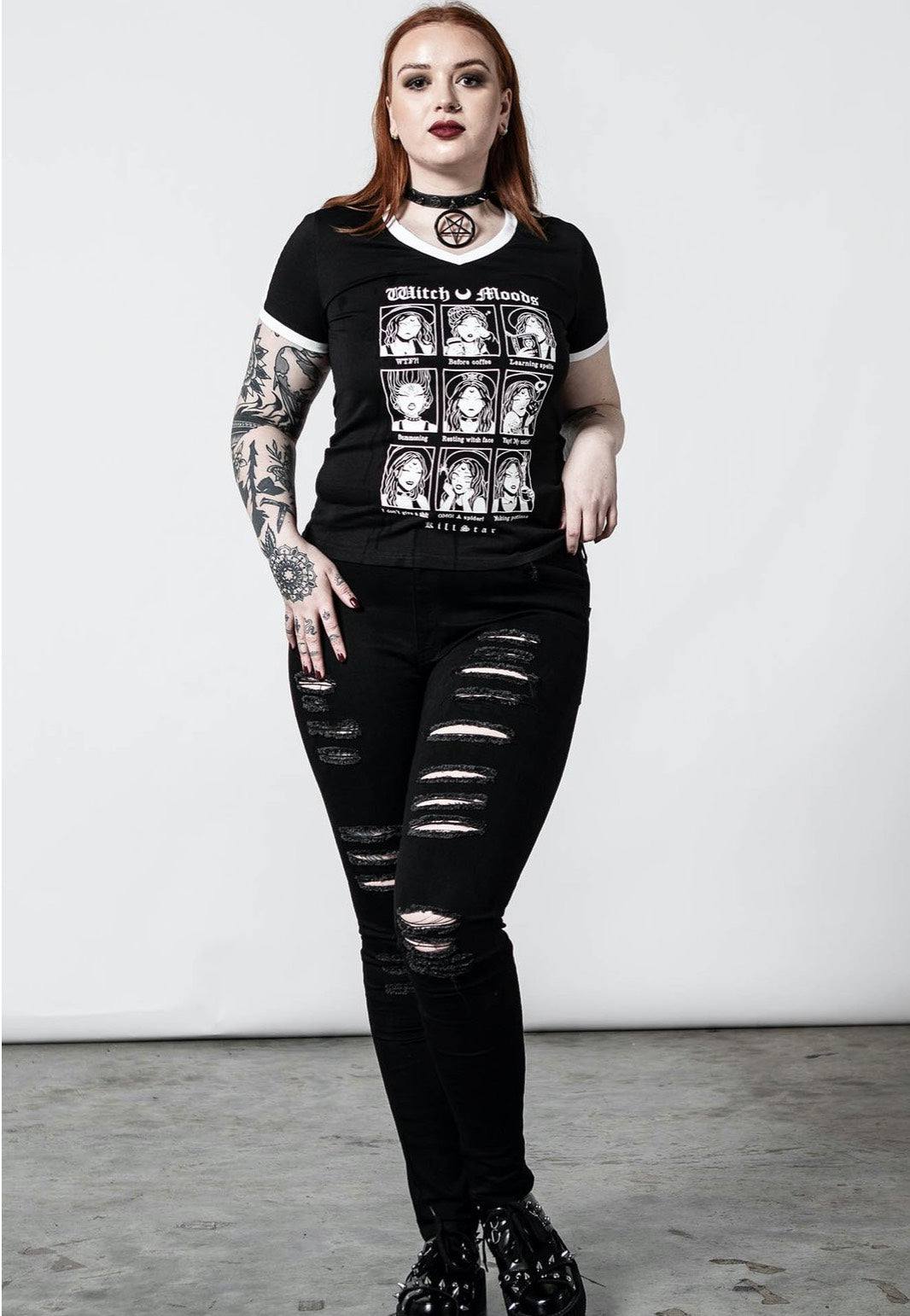 Killstar - Moody V Neck - T-Shirt