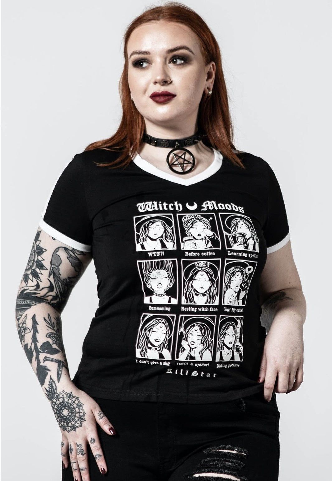 Killstar - Moody V Neck - T-Shirt