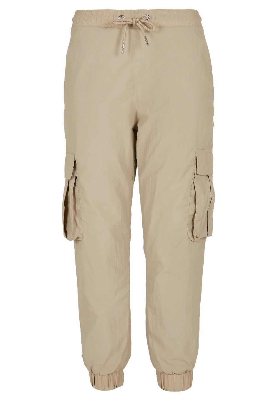 Urban Classics - Ladies High Waist Crinkle Nylon Cargo Concrete - Pants