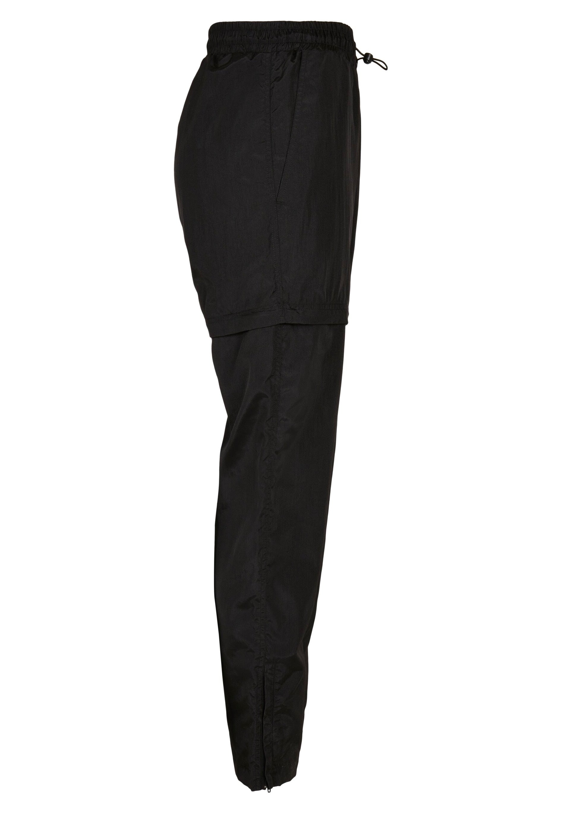 Urban Classics - Ladies Shiny Crinkle Nylon Zip Black - Pants