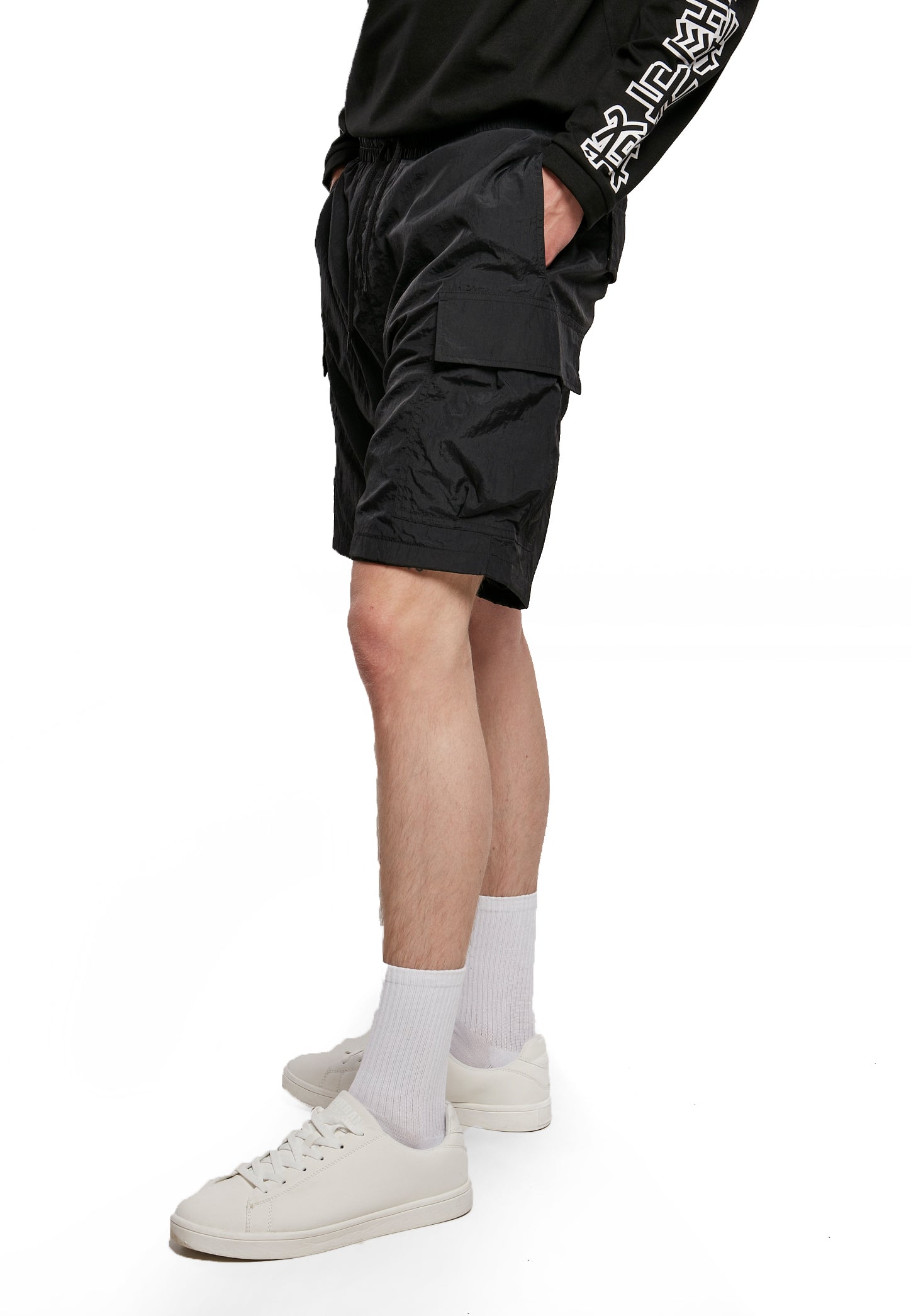 Urban Classics - Nylon Cargo Black - Shorts