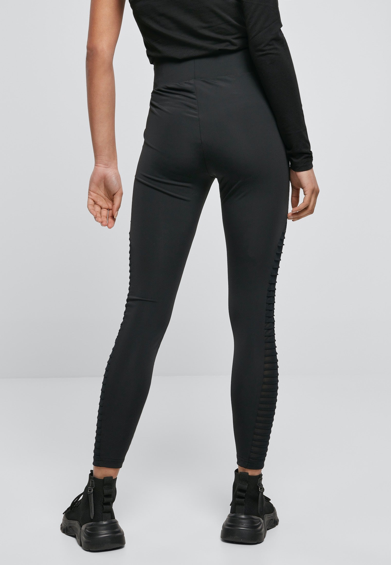 Urban Classics - Ladies Highwaist Biker Tech Mesh Black - Leggings