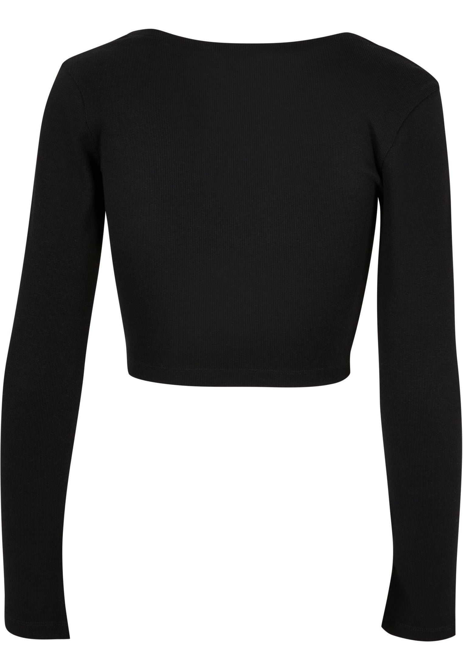 Urban Classics - Ladies Short Rib Corsage Black - Top