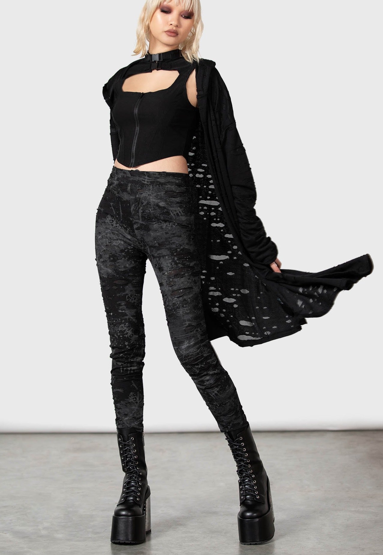 Killstar - Tightrope Black - Leggings