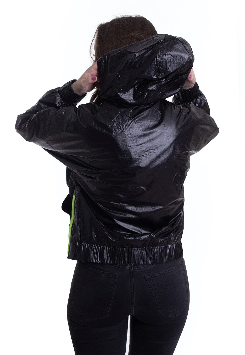 Urban Classics - Ladies Vanish Crinkle Pull Over Black - Windbreaker