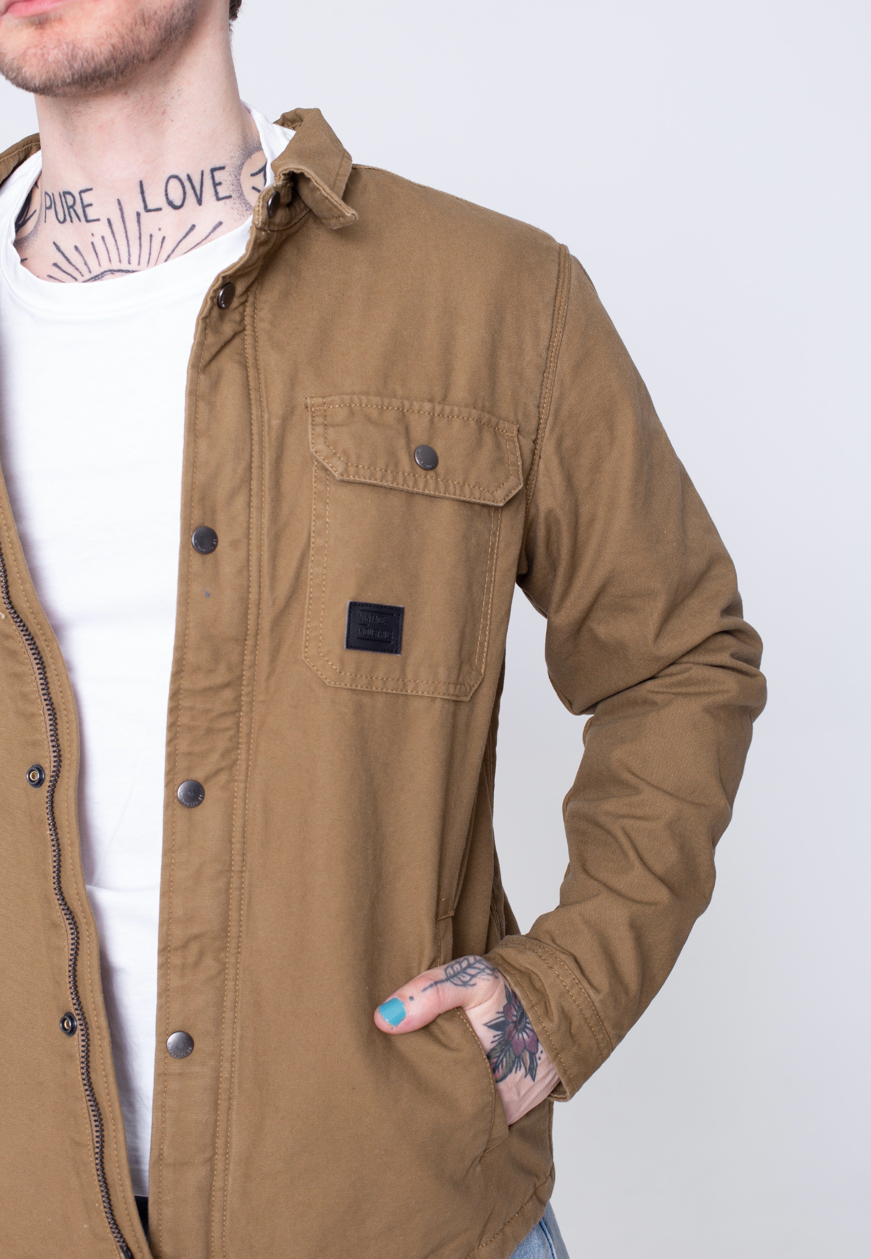 Vintage Industries - Dean Sherpa Dark Tan - Jacket